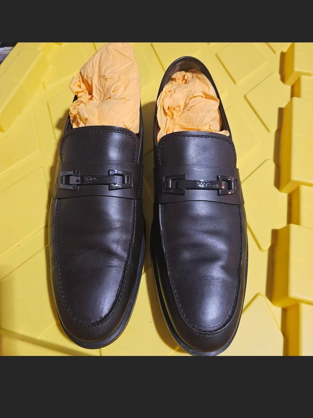 Tod's Dark Brown Leather Slip-On Loafers